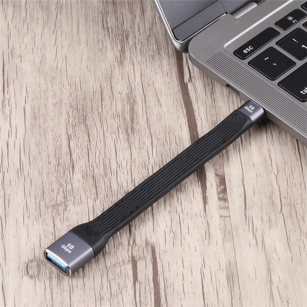 13.6cm USB Cable Type-C Male to USB3.0 Female Cable 10Gbps High-speed Data Transfer Flexible Cord Support Charging-4