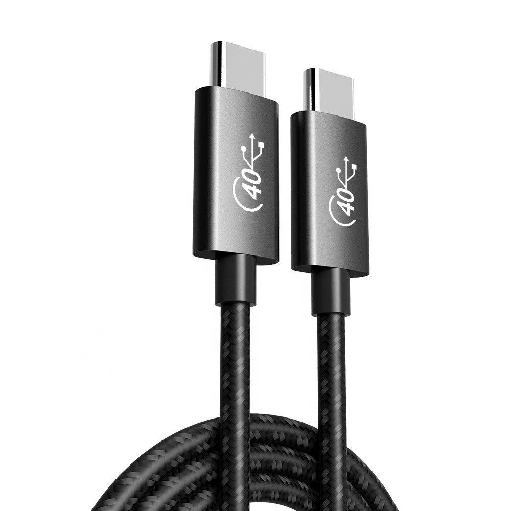 1.5m PD 100W 40Gbps USB4 Data Cable Thunderbolt3 PD Fast Charging Cable High-Speed Full Function Braided Data Cable-1