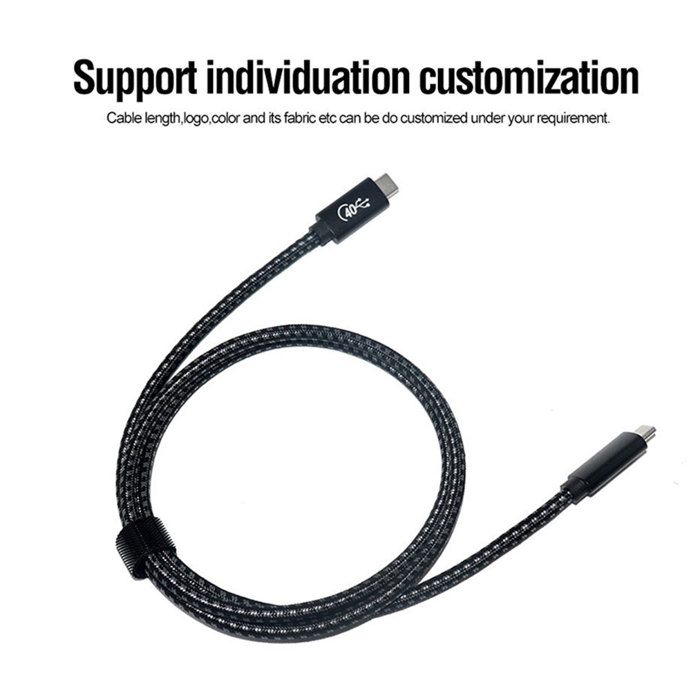 2m USB4 Data Cable Thunderbolt3 PD Fast Charging Cable Full Function Braided Data Cable Support PD 100W 40Gbps High-Speed Data Sync-5