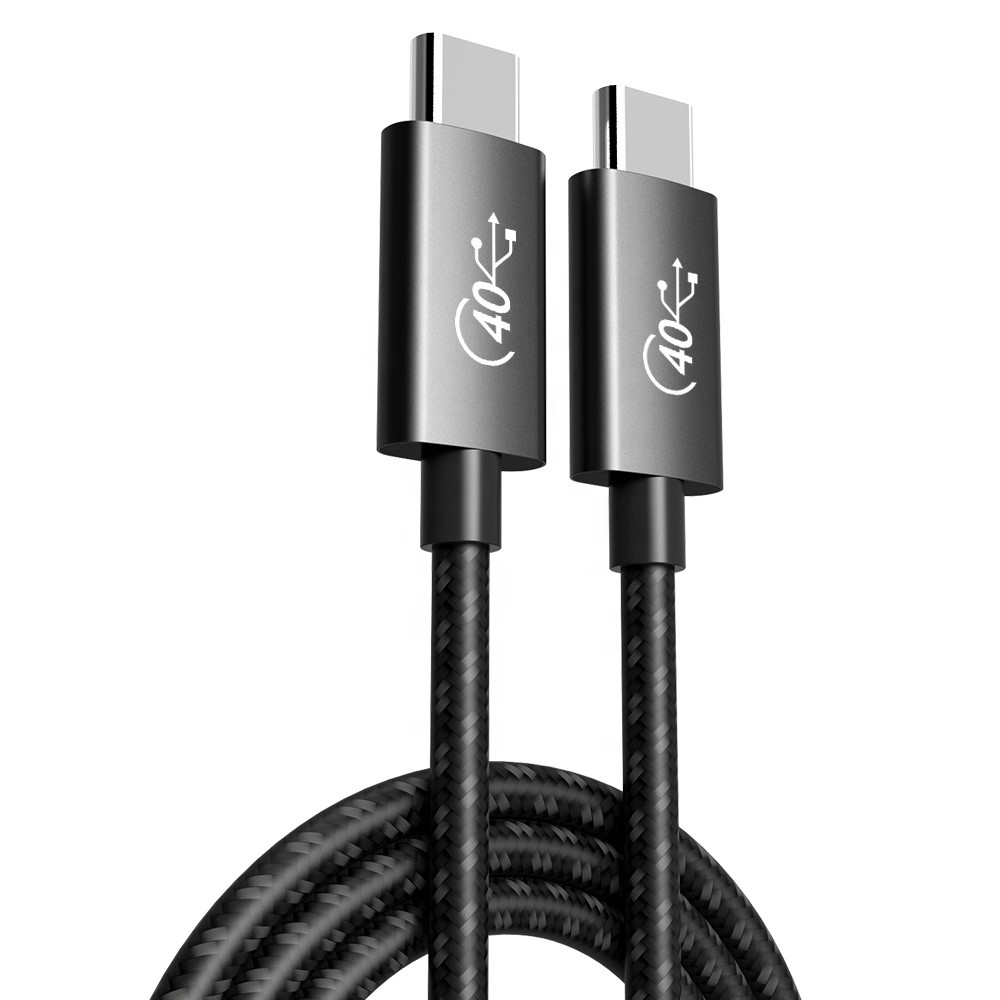 0.5m PD 100W Fast Charging 40Gbps USB4 Data Cable Thunderbolt3 Type C Coaxical Cord-1