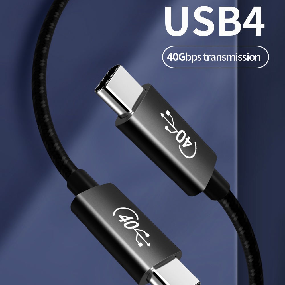 0.5m PD 100W Fast Charging 40Gbps USB4 Data Cable Thunderbolt3 Type C Coaxical Cord-5