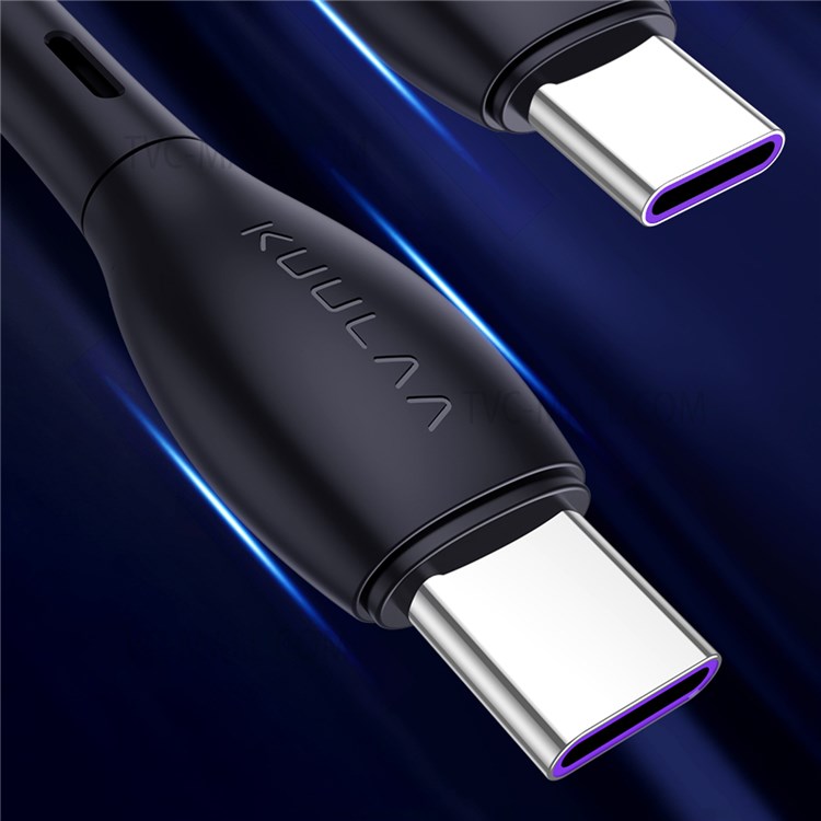 KUULAA KL-X29 3A Type-C Cable Fast Charging Cord Soft TPE 60W Data Cable, 1m-3