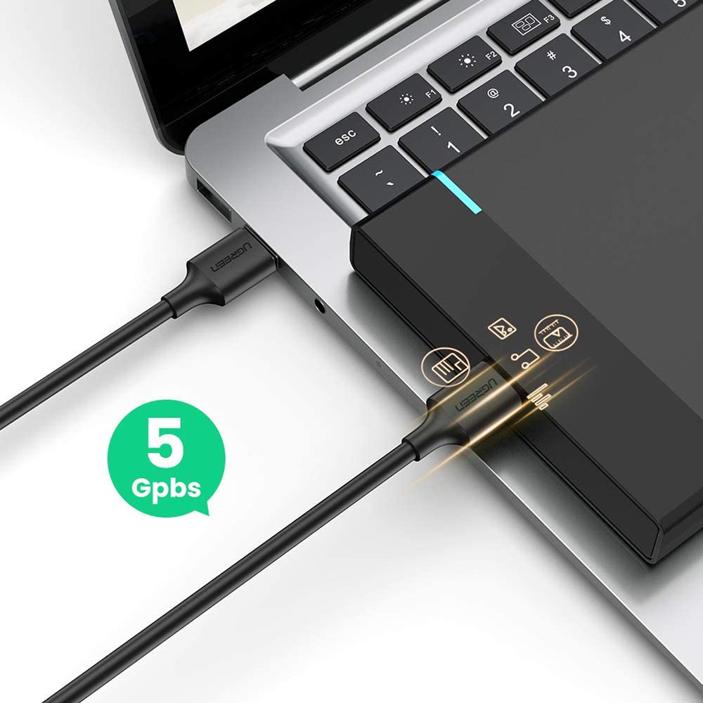 UGREEN 60524 0.5m USB 3.0 A Male to A Male Data Cable for Hard Drive, Laptop, DVD Player, TV, USB 3.0 Hub, Monitor, Camera, Set Up Box-3