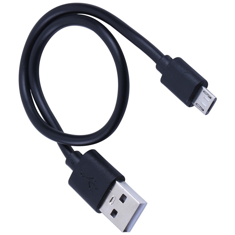 30 cm USB zu Micro USB Mobiltelefon Ladegerätkabelkastenkernladekabel - Schwarz-3