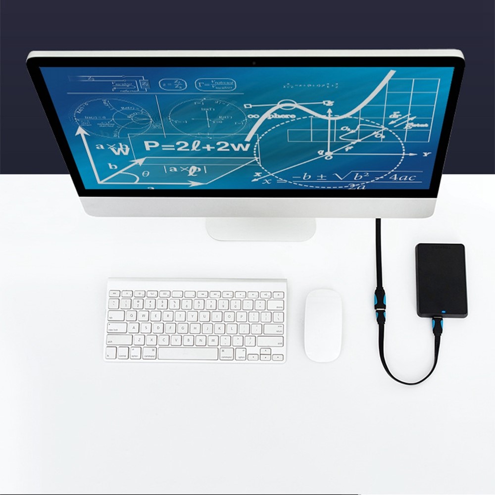 VENTION VAS-A13-B200 2m Flat Cable USB 3.0 Male to Female High Speed Data Cable 5Gbps Extension Cord-6