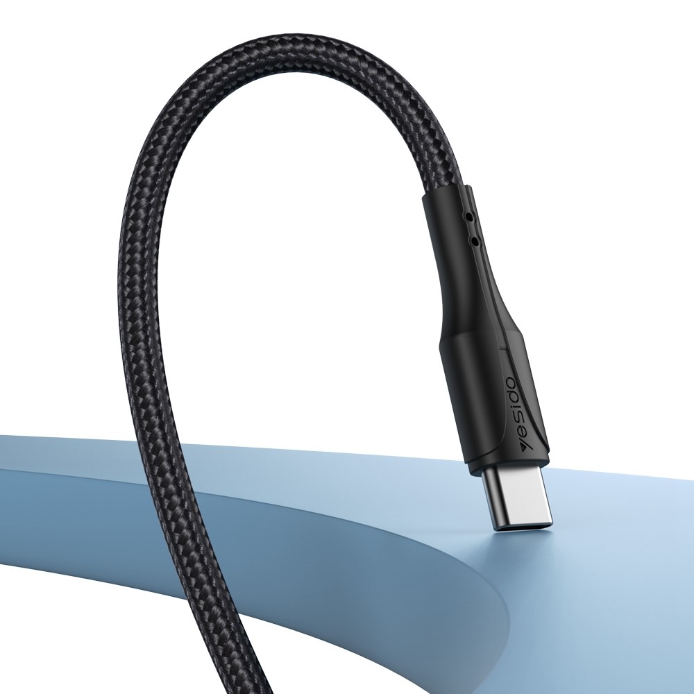 YESIDO CA100 PD 60W Type-C to Type-C Fast Charging Cable Nylon Braided Data Cord with Indicator-8