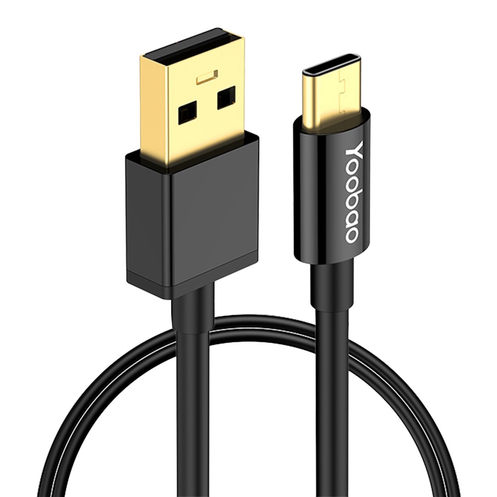 YOOBAO V16 1.2m USB to Type C Charge Cable Fast Charging Data Transfer TPE Tangle-free Cord-1