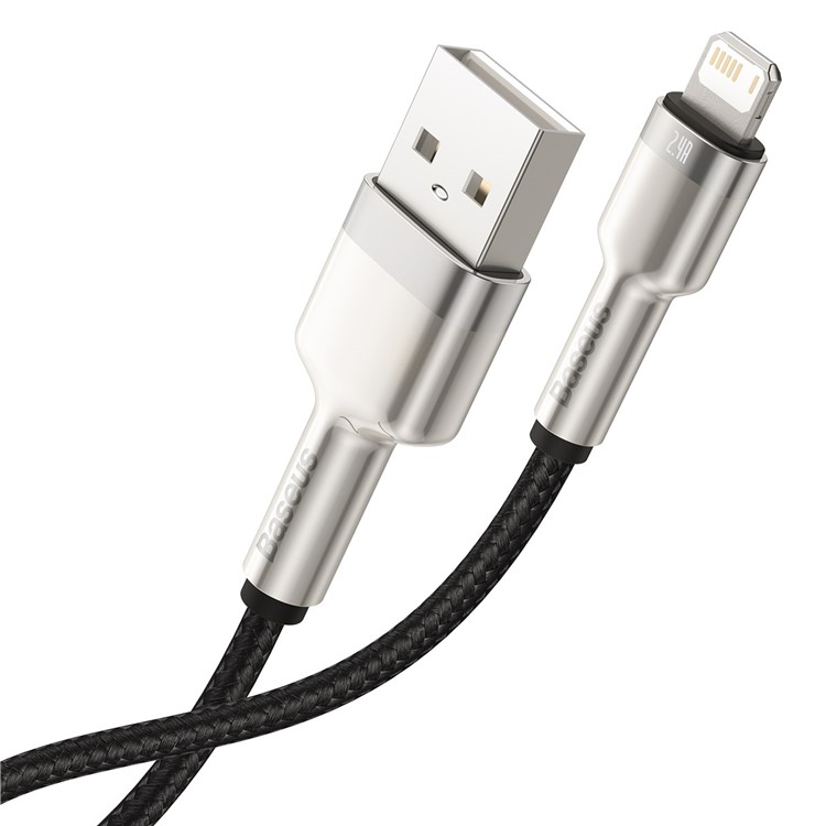 Basis -caule -serie Metalldatenkabel USB an ip 2.4A Schnelles Ladekabel Für Das Iphone - Schwarz-12