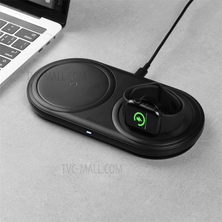 BASEUS Planeta 2 Em Um Cabo IW Enrolador + Carregador Sem Fios CN Ficha Normalizada - Preto-3