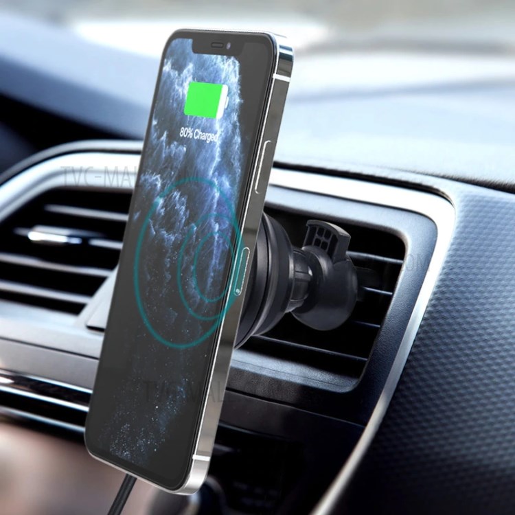 Wireless Car Charger Mount Pad Magsafe Fast Charging Magnetic Air Vent Phone Holder for iPhone 12/12 mini/12 Pro/12 Pro Max-2