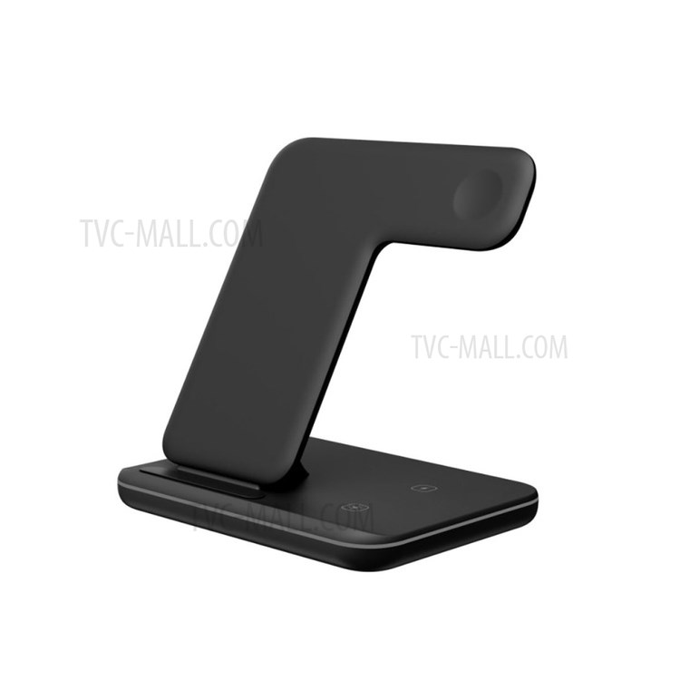 Z5A 3 Em 1 15w Estação De Doca Rápida Sem Fio Para IPhone 12 11 Pro Max IWatch Airpods - Preto-4