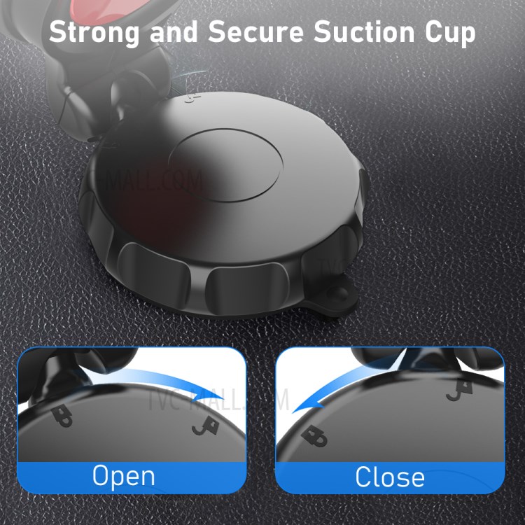 360 Rotating Folding Suction Cup Car 15W Magnetic Wireless Charger for iPhone 12 Samsung Huawei - Black-7