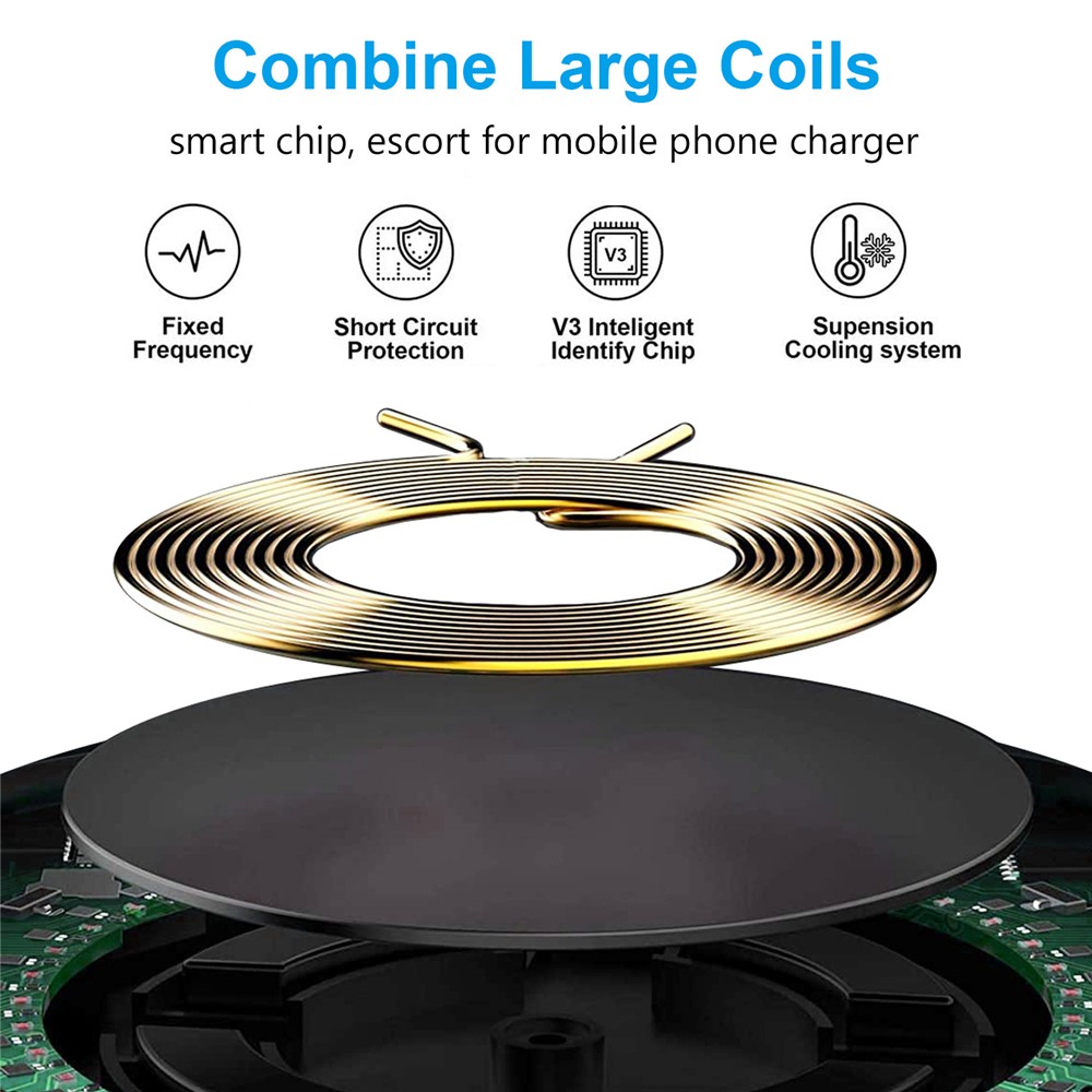 Magnetic Wireless Charger Car Phone Holder 15W Qi Fast Charging Mount for iPhone 12 Huawei-7