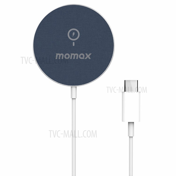 MOMAX Q.MAG Magnetic Wireless Charger Phone Fast Charging Pad for iPhone 12 Series - Blue-1