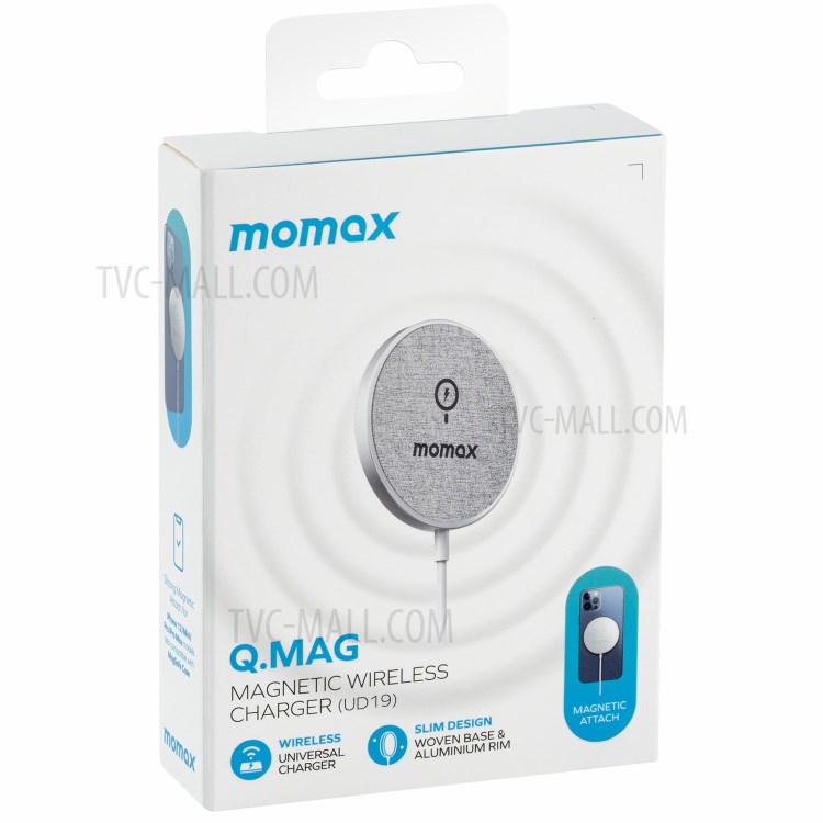 MOMAX Q.MAG Magnetic Wireless Charger Phone Fast Charging Pad for iPhone 12 Series - Blue-11