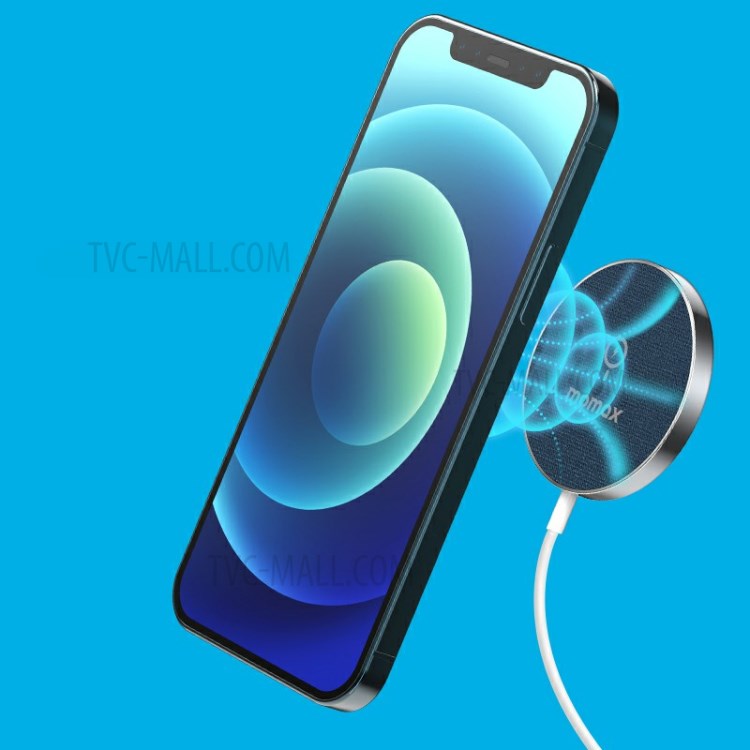 MOMAX Q.MAG Magnetic Wireless Charger Phone Fast Charging Pad for iPhone 12 Series - Blue-2