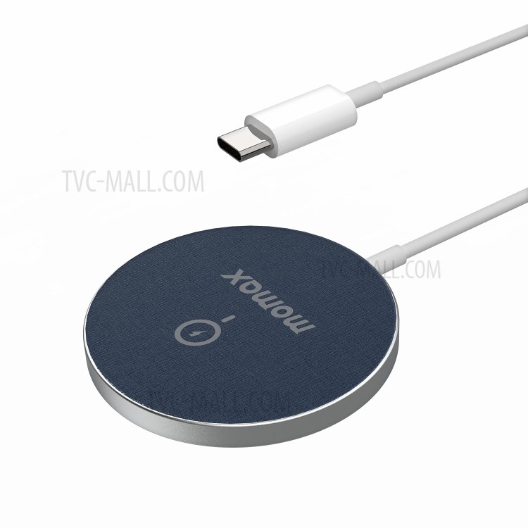MOMAX Q.MAG Magnetic Wireless Charger Phone Fast Charging Pad for iPhone 12 Series - Blue-8