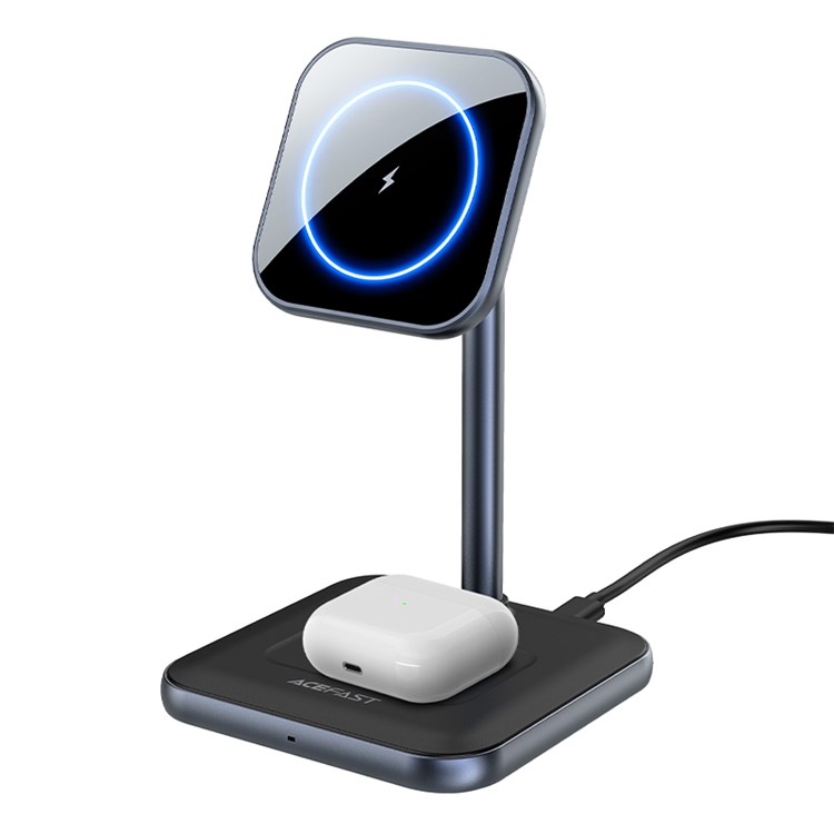 ACEFAST E1 Desktop 2-in-1 Wireless Charger Desktop Magnetic Phone Charger Cordless Charging Stand for iPhone12/13 Series-8