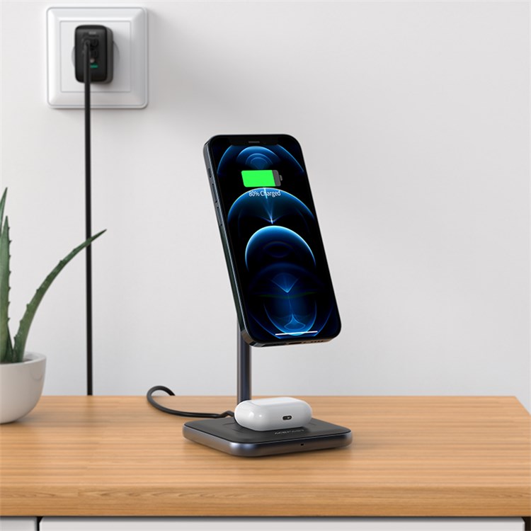 ACEFAST E1 Desktop 2-in-1 Wireless Charger Desktop Magnetic Phone Charger Cordless Charging Stand for iPhone12/13 Series-9