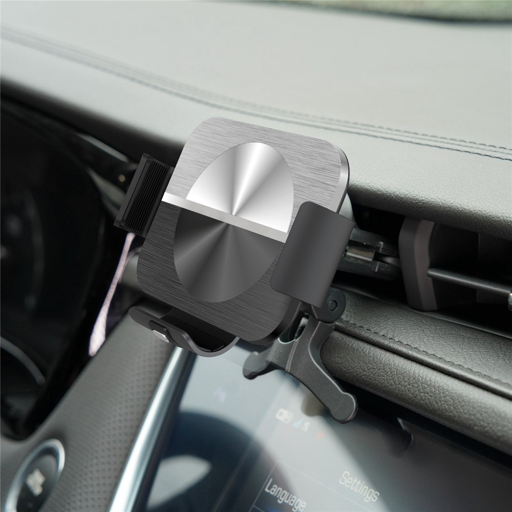 S11 Bi-color Electromagnetic Induction Wireless Charger Foldable Screen Phone Clamp Holder Car Air Vent / Dashboard / Windshield Mount Bracket for Samsung Huawei Qi-enabled Phones-5