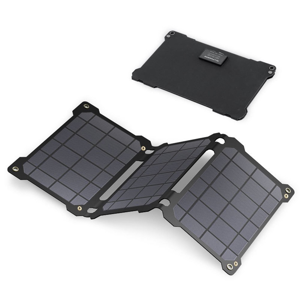 ALLPOWERS AP-ES-004-BLA-NEW 21W Foldable Solar Panel Portable Outdoor Power Generator Dual USB Charger-1