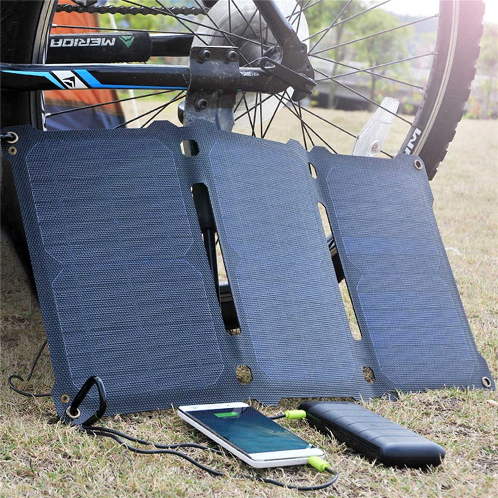 ALLPOWERS AP-ES-004-BLA-NEW 21W Foldable Solar Panel Portable Outdoor Power Generator Dual USB Charger-2
