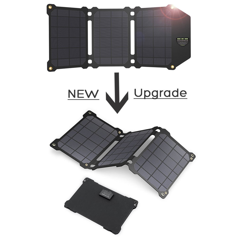 ALLPOWERS AP-ES-004-BLA-NEW 21W Foldable Solar Panel Portable Outdoor Power Generator Dual USB Charger-3