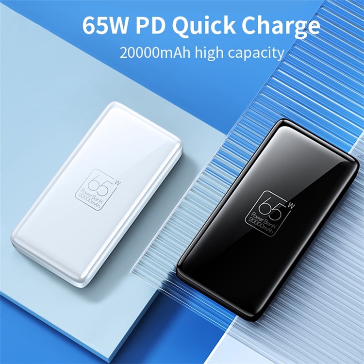 Wholesale XUNDD XDCH-031 20000mAh 65W Portable Dual USB + 1 Type-C ...