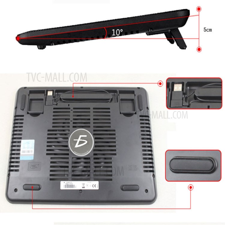 LEMONDA V19 Multi-function Mute Notebook Radiator Laptop Cooling Stand-5