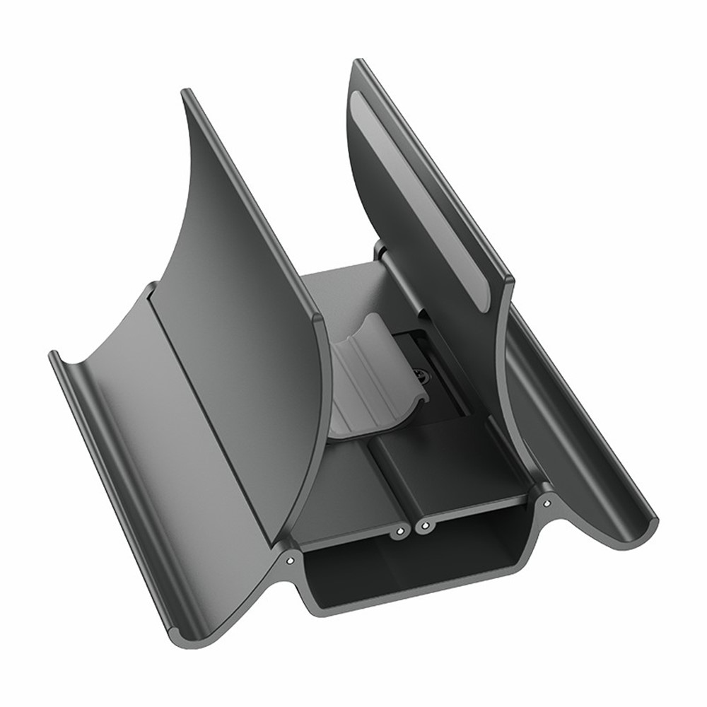 Momax KH7 Anti-slip Mini Vertical Laptop Stand Holder Desktop Adjustable Tablet Storage Rack - Space Gray-7