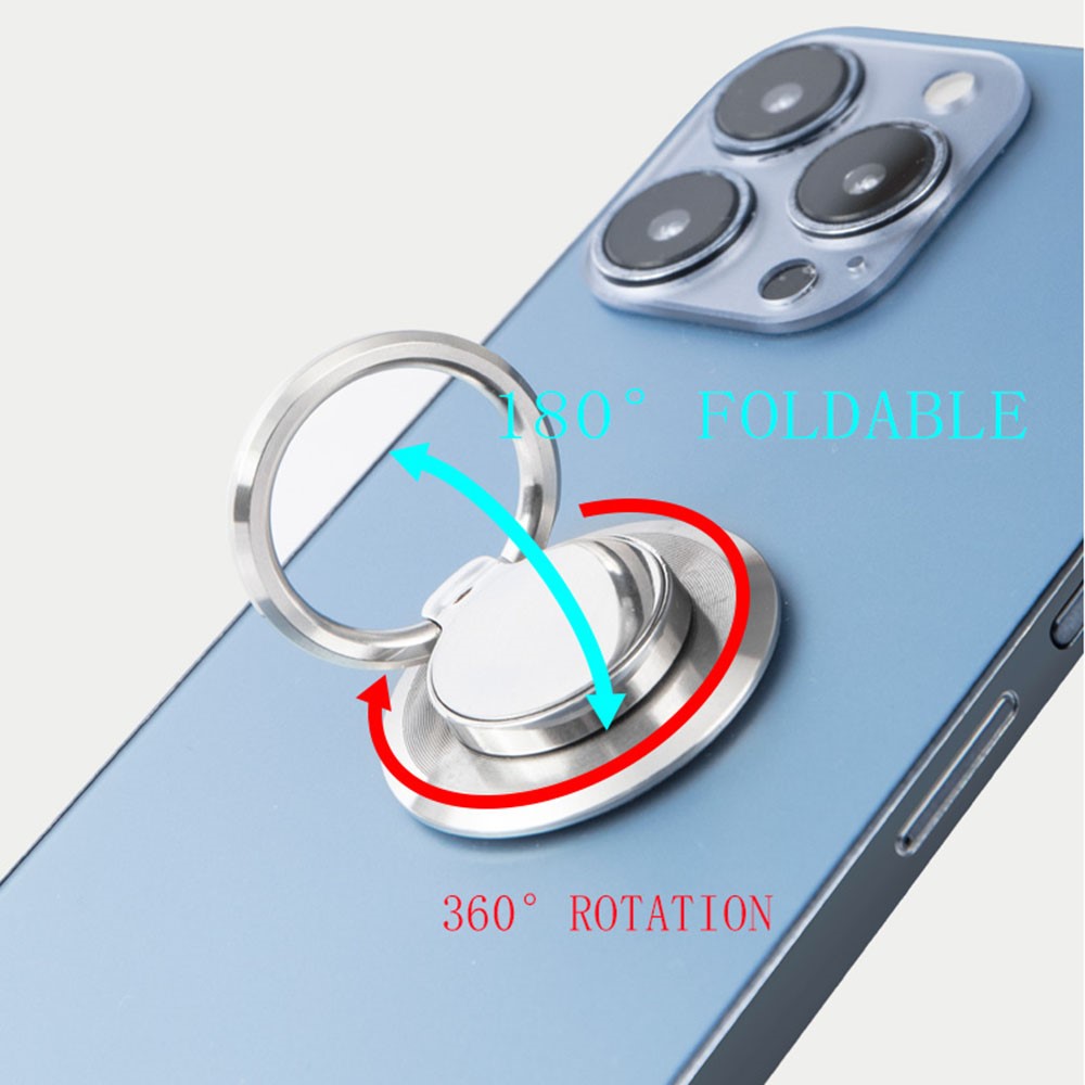 Stainless Steel Mobile Phone Metal Ring Buckle Rotatable Adhesive Cellphone Kickstand Support Car Magnetic Stand-6