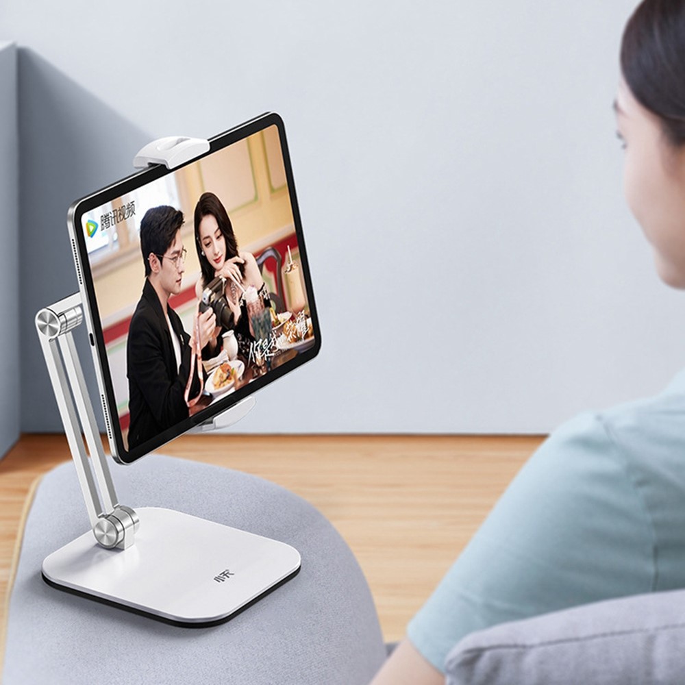XIAOTIAN X27 for Mobile Phone / Tablet Anti-skid Stand Angle Adjustable Desktop Holder Mount, Double Arm - White-4
