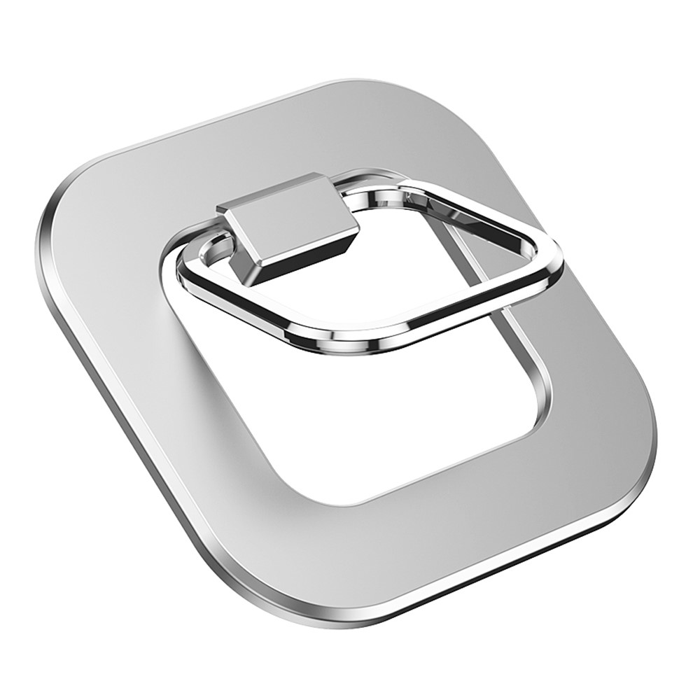 Powerful Magnetic Desktop Phone Mount Cell Phone Ring Finger Kickstand - Silver-2
