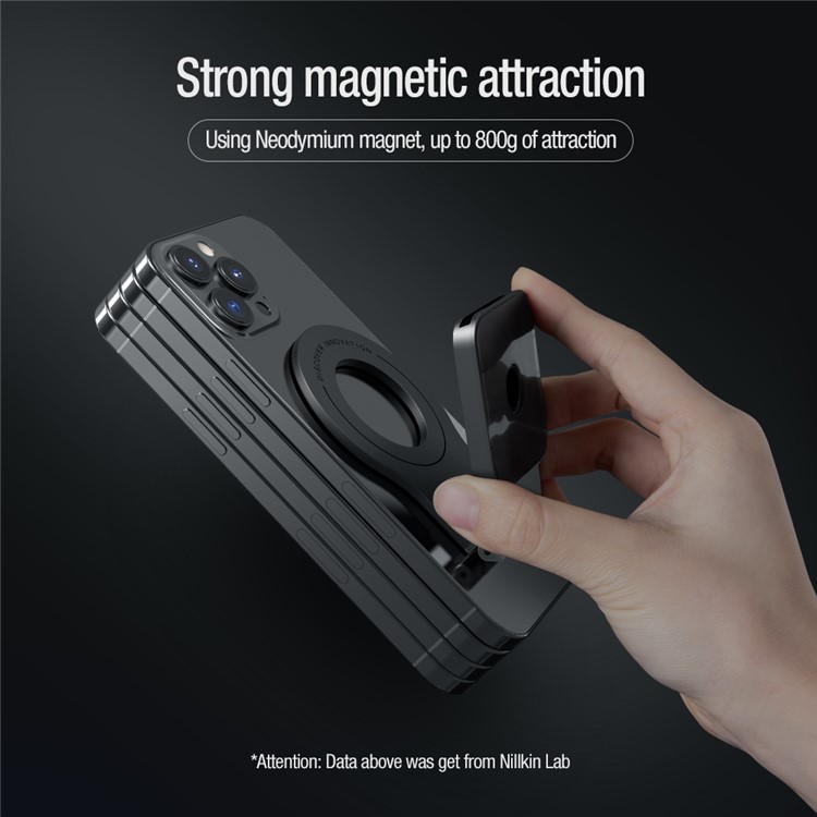 Nillkin Snapflex Magnetic Mount Angle Ajuste Compatível Com Telefones Celulares MagSafe - Preto