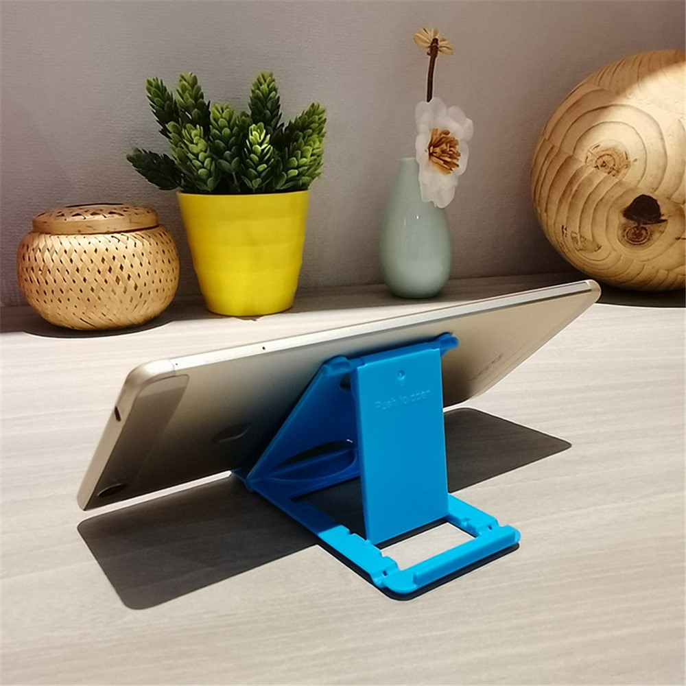 Universal Foldable Mobile Phone Desktop Bracket Plastic Cellphone Holder Stand - Blue-6