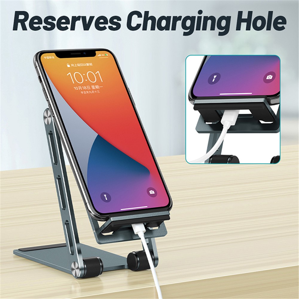 Faltbarer Handyhalter Aus Aluminium - W-förmig Selbstklebend Für Streaming & Filme