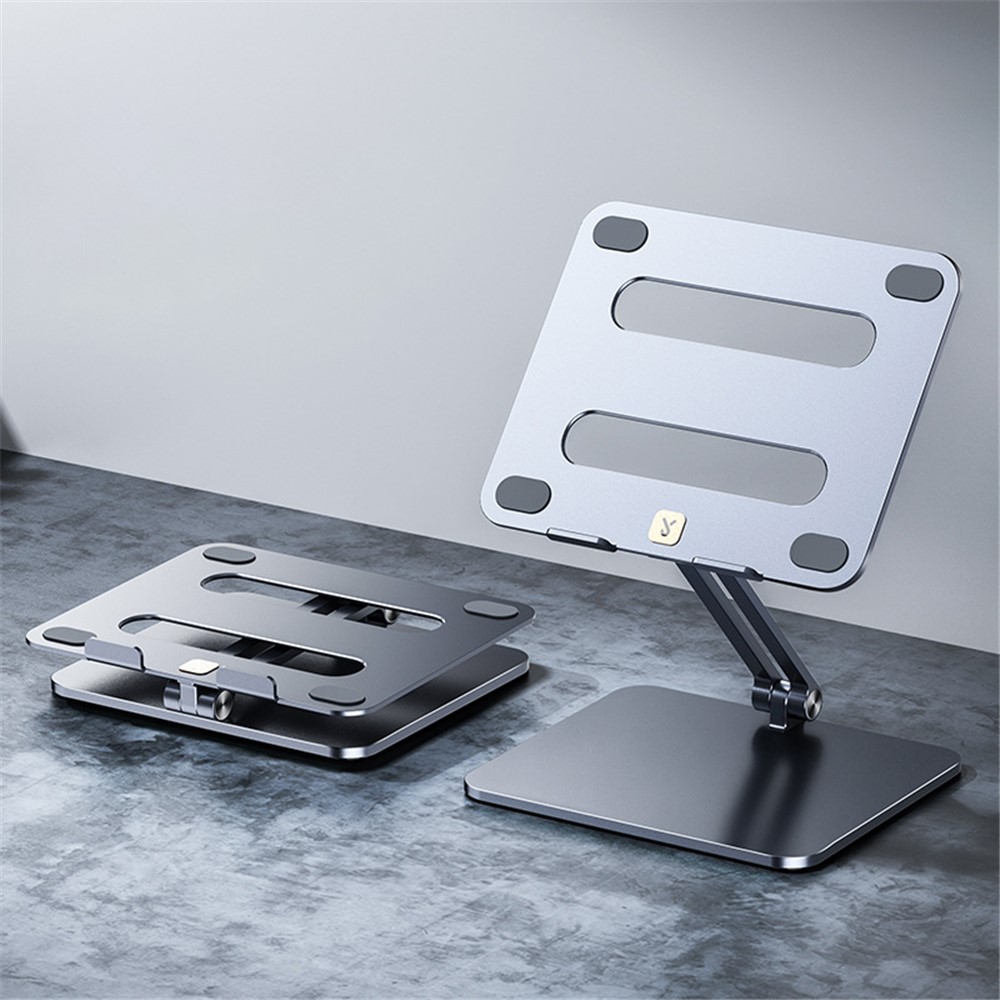 XIAOTIAN X46 Hollow Panel Folding Stand Aluminum Alloy Adjustable Desktop Bracket for Mobile Phone / Tablet - Grey-2