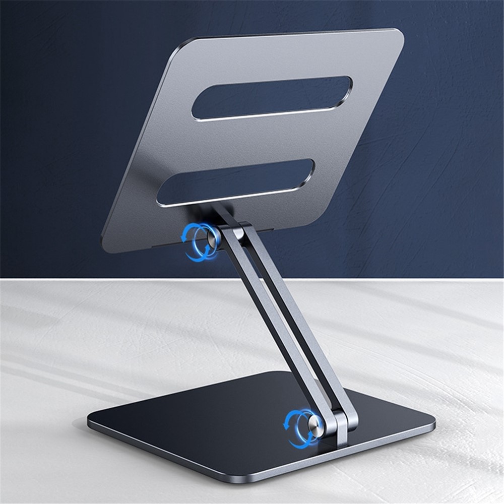 XIAOTIAN X46 Hollow Panel Folding Stand Aluminum Alloy Adjustable Desktop Bracket for Mobile Phone / Tablet - Grey-4