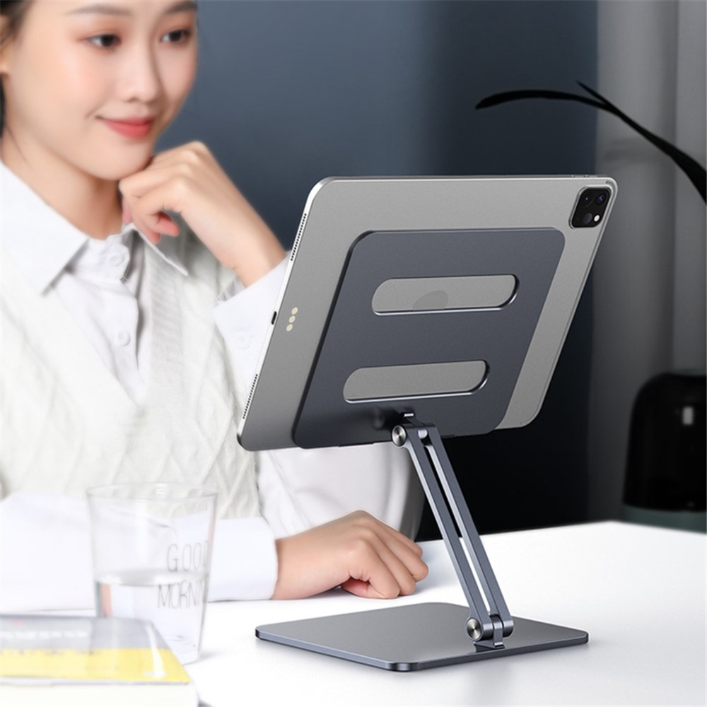 XIAOTIAN X46 Hollow Panel Folding Stand Aluminum Alloy Adjustable Desktop Bracket for Mobile Phone / Tablet - Grey-7