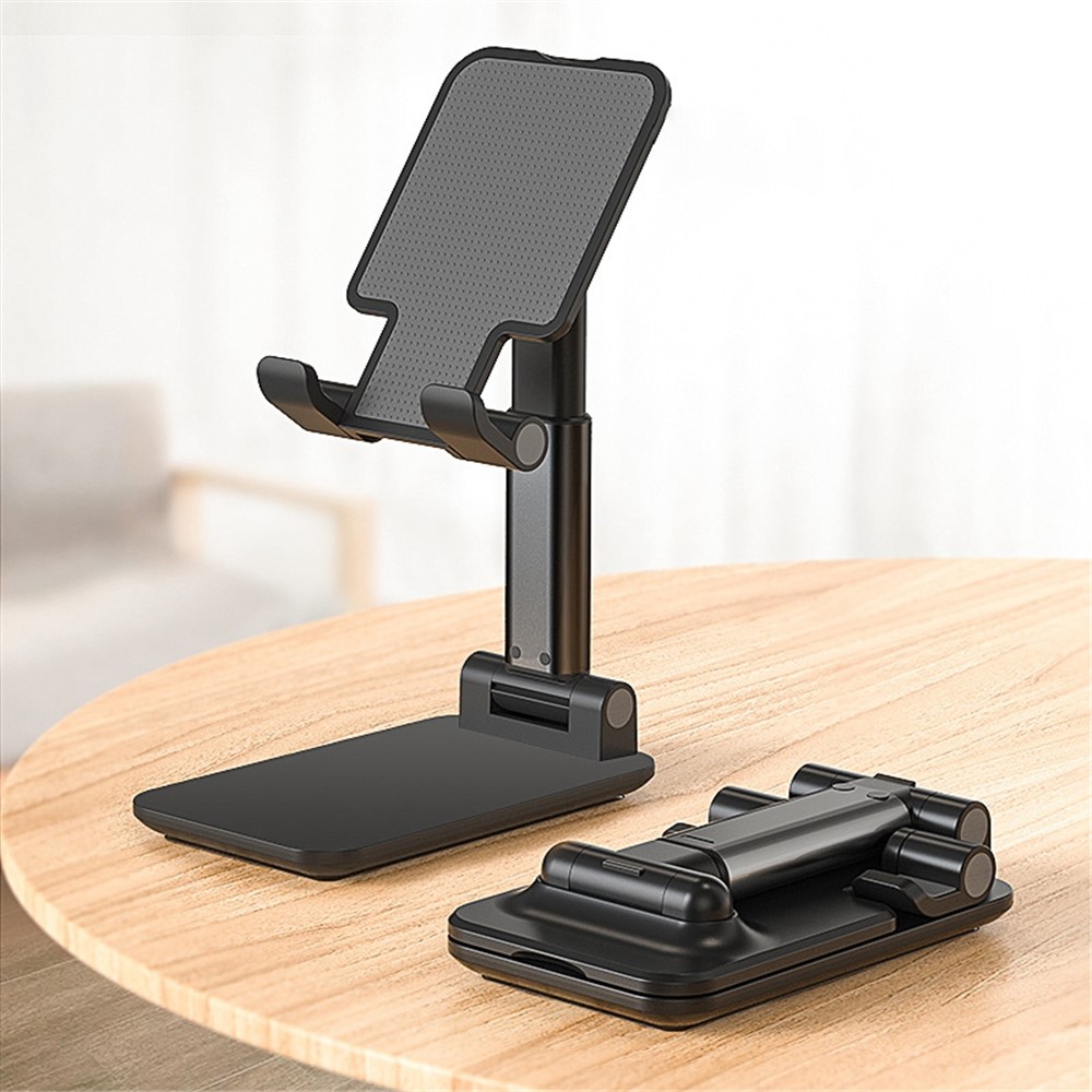 XIAOTIAN X5 Desktop Phone Holder Folding Bracket with Telescopic Height for Mobile Phone within 7inch, Standard Version - Black-2