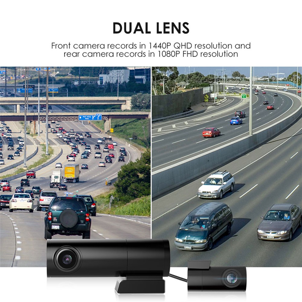 LS01 Car DVR HD Parking Monitoring Loop Recording Night Vision Front Rear Dual Camera WiFi Driving Recorder Dash Cam-6