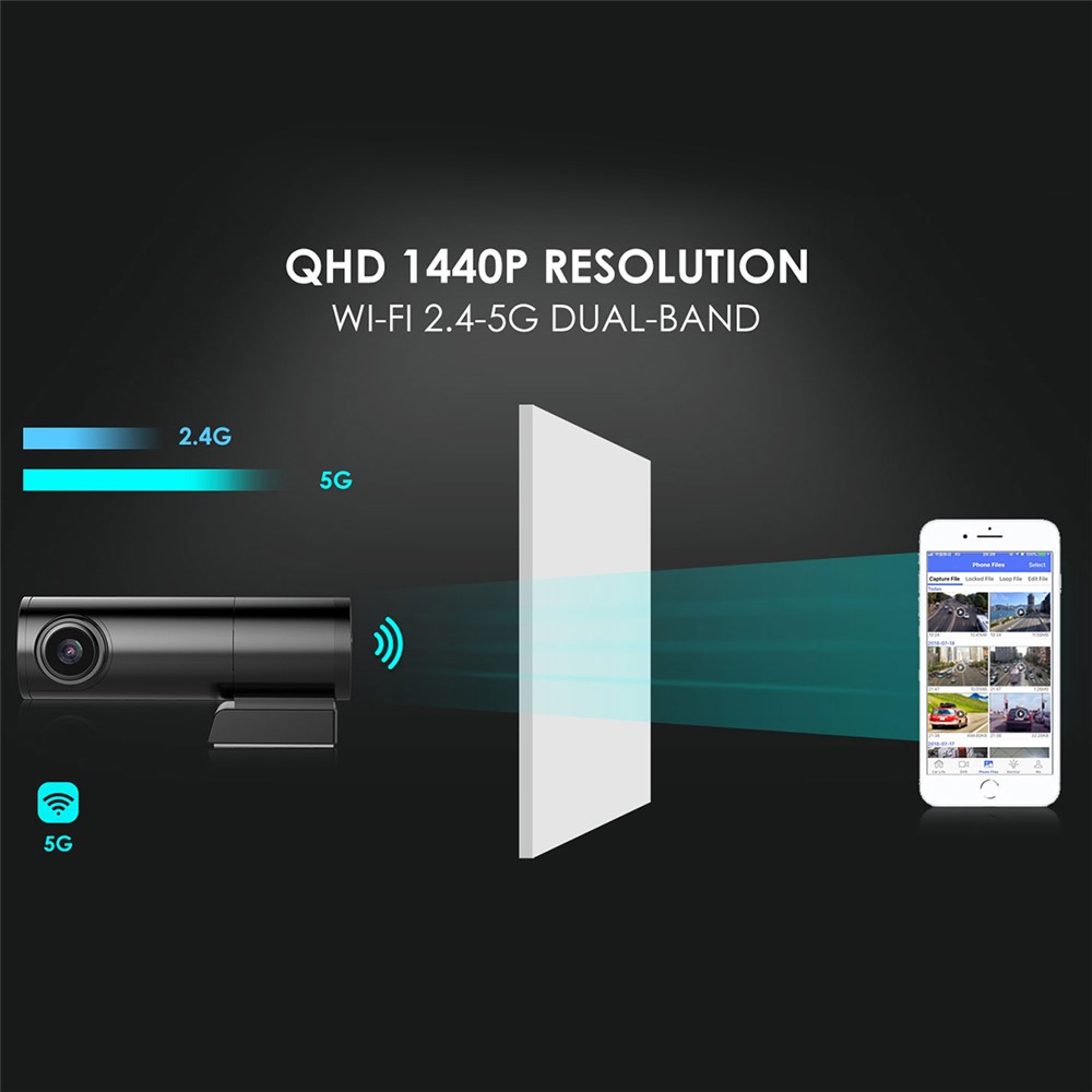 LS01 Car DVR HD Parking Monitoring Loop Recording Night Vision Front Rear Dual Camera WiFi Driving Recorder Dash Cam-8