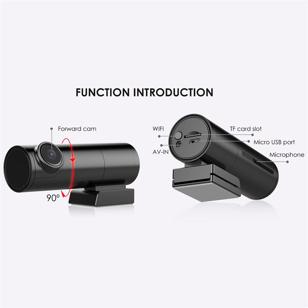 LS01 Car DVR HD Parking Monitoring Loop Recording Night Vision Front Rear Dual Camera WiFi Driving Recorder Dash Cam-9