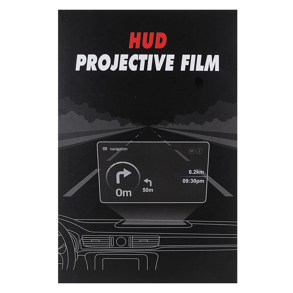Car Mobile Phone Navigation Projection Film Transparent Head Up Display Screen Protector PET Display HUD Reflective Film, 13*15cm-12