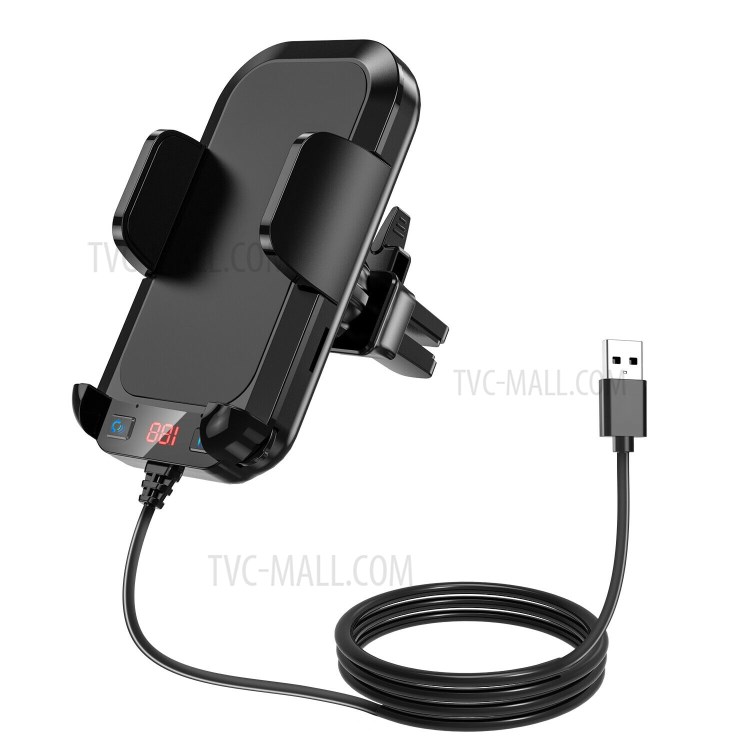 A20 Car MP3 Player Bluetooth Receiver FM Transmitter Phone Holder with USB Cable-2