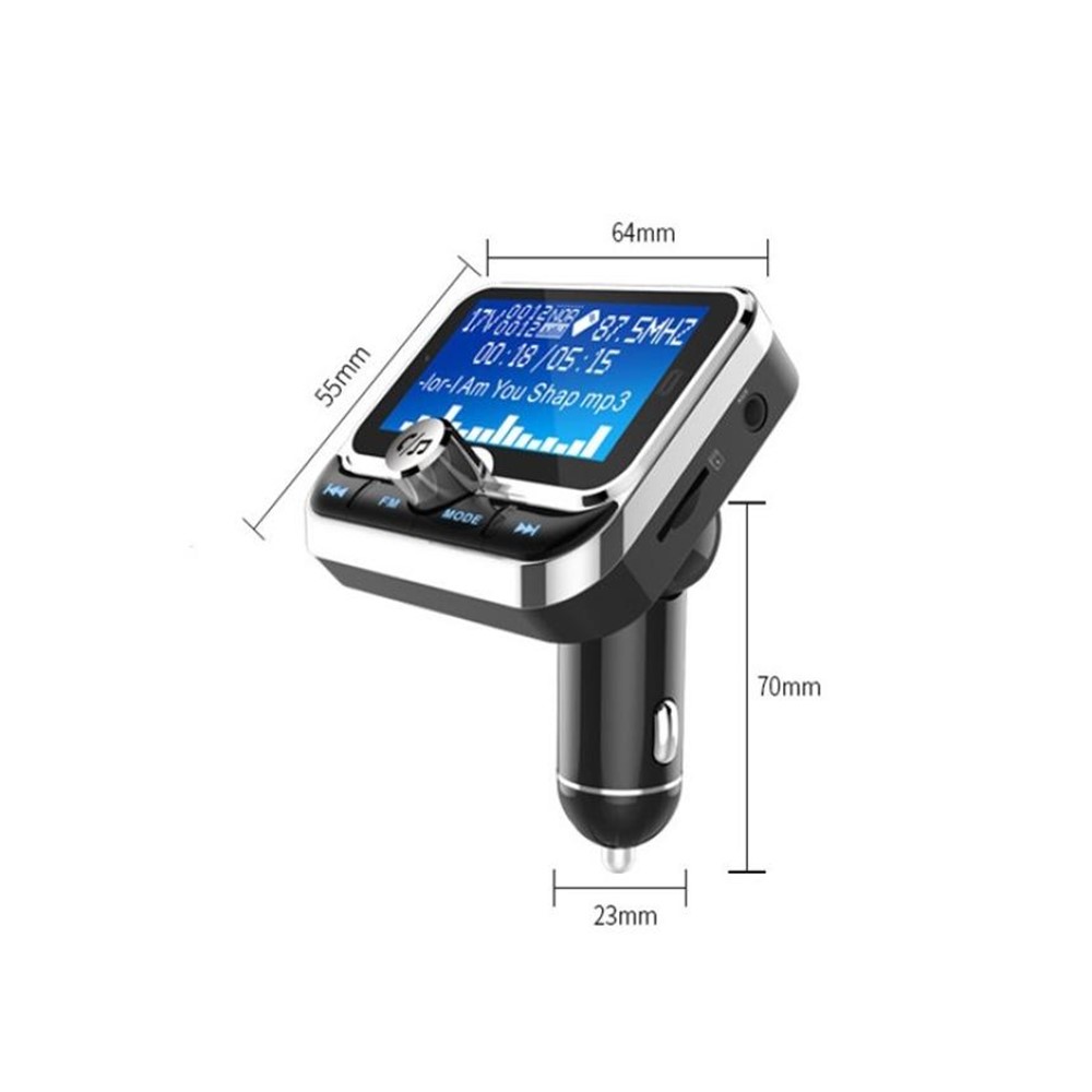 BC32 LCD Bluetooth MP3 Player Transmissor Carregador De Carro FM Dupla USB Com Controle Remoto-9