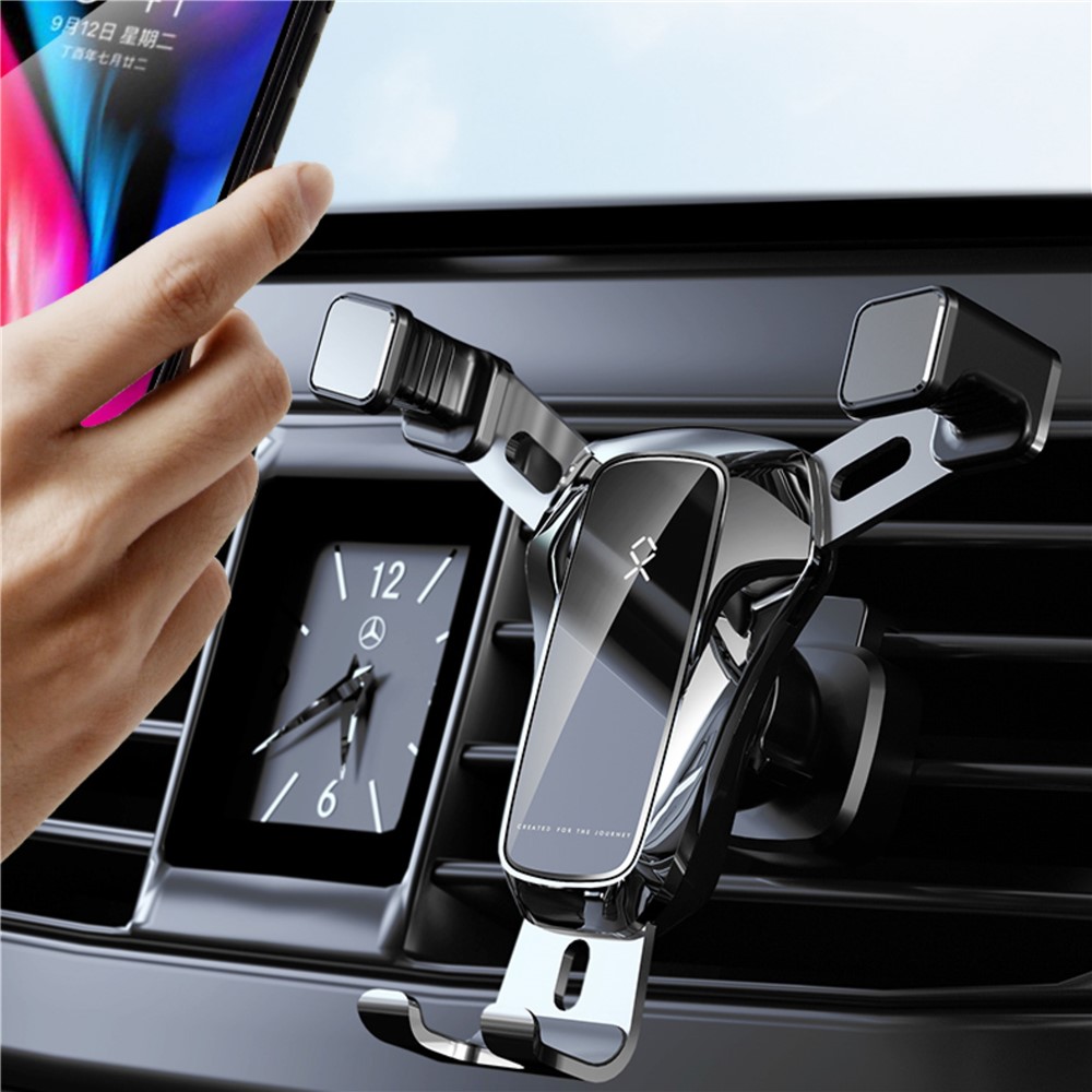 Universal Rotatable Gravity Triangle Car Air Outlet Phone Holder Bracket - Black-2