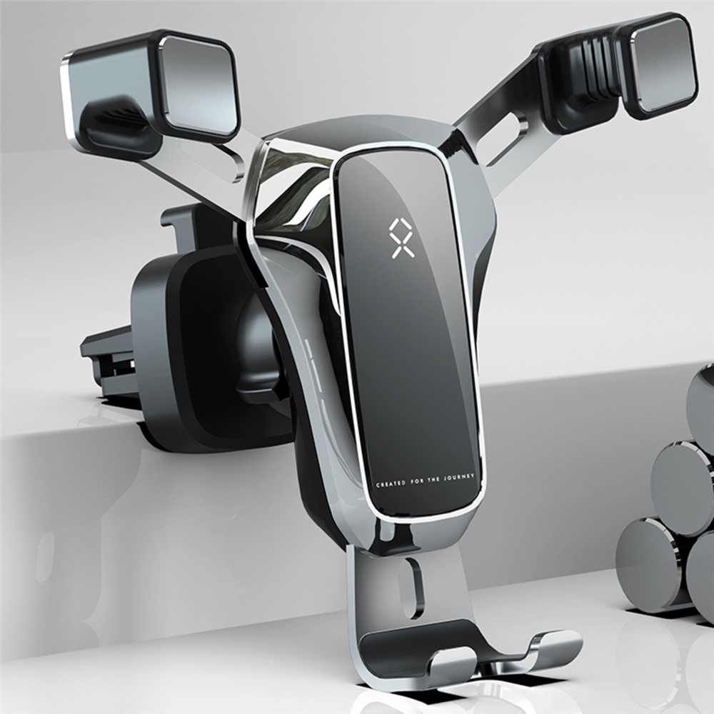 Universal Rotatable Gravity Triangle Car Air Outlet Phone Holder Bracket - Black-6