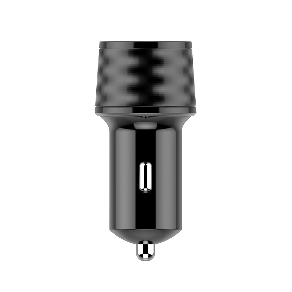 LEMONDA SMART Dual USB QC3.0+QC3.0 36W Aluminum Alloy Car Charger with Ambient Lighting-2