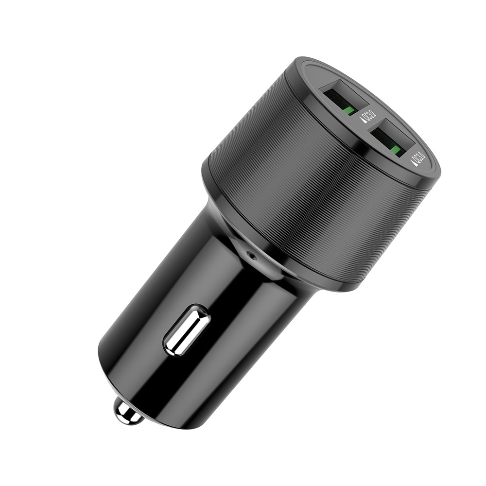 LEMONDA SMART Dual USB QC3.0+QC3.0 36W Aluminum Alloy Car Charger with Ambient Lighting-5